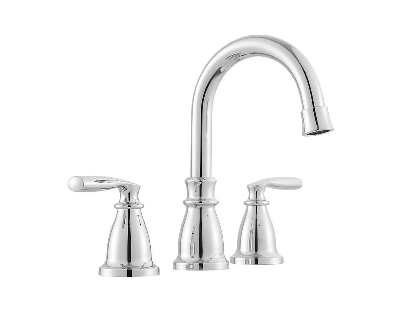 Hilliard Chrome Two-Handle High Arc Bathroom Faucet 4 Hilliard Chrome Two-Handle High Arc Bathroom Faucet - Image 2