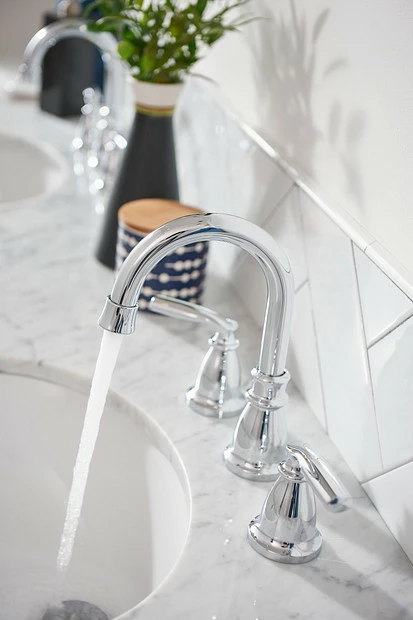 Hilliard Chrome Two-Handle High Arc Bathroom Faucet 9 Hilliard Chrome Two-Handle High Arc Bathroom Faucet - Image 7