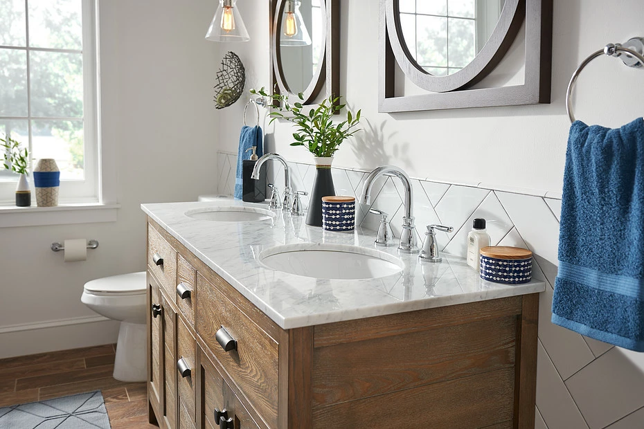 Hilliard Chrome Two-Handle High Arc Bathroom Faucet 11 Hilliard Chrome Two-Handle High Arc Bathroom Faucet - Image 9