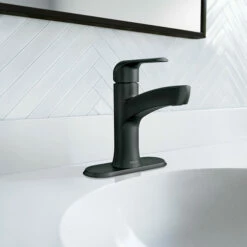 Tilson Matte Black One-handle High Arc Bathroom Faucet -Hot Sale Moen Store 84565BL set1.tif