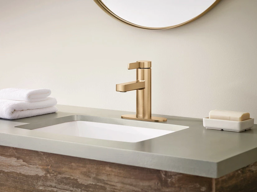 Beric Bronzed Gold One-handle Bathroom Faucet 5 Beric Bronzed Gold One-handle Bathroom Faucet - Image 3