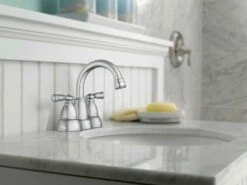 Weylon Chrome Two-handle High Arc Bathroom Faucet