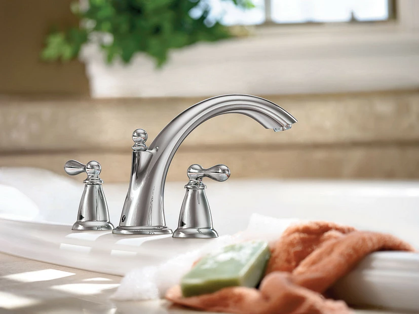 Caldwell Chrome Two-Handle High Arc Roman Tub Faucet 6 Caldwell Chrome Two-Handle High Arc Roman Tub Faucet - Image 4