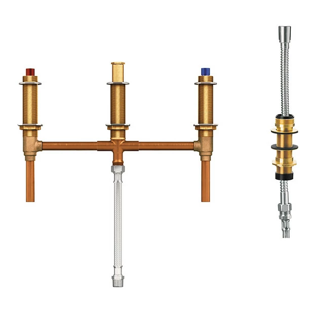 Weymouth Matte Black Two-Handle Diverter Roman Tub Faucet Including Handheld Shower 4 Weymouth Matte Black Two-Handle Diverter Roman Tub Faucet Including Handheld Shower - Image 2