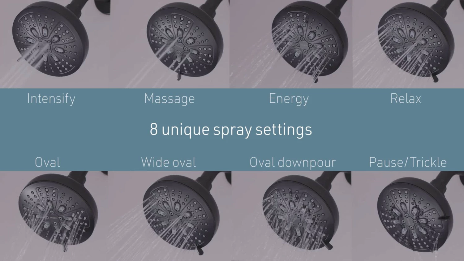 Moen Hydro Energetix™ Wallmount Showerhead Matte Black 5 Moen Hydro Energetix™ Wallmount Showerhead Matte Black - Image 3