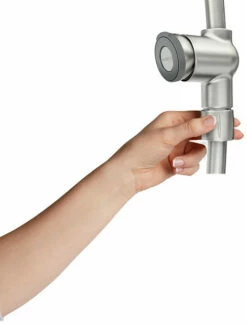 Engage Spot Resist Brushed Nickel Six-Function 6-1/2" Diameter Spray Head Standard With Handshower 17 Engage Spot Resist Brushed Nickel Six-Function 6-1/2" Diameter Spray Head Standard With Handshower -Hot Sale Moen Store Magnetix20Cradle20Action.tif