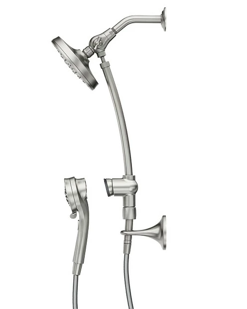 Engage Spot Resist Brushed Nickel Six-Function 6-1/2" Diameter Spray Head Standard With Handshower 11 Engage Spot Resist Brushed Nickel Six-Function 6-1/2" Diameter Spray Head Standard With Handshower - Image 9