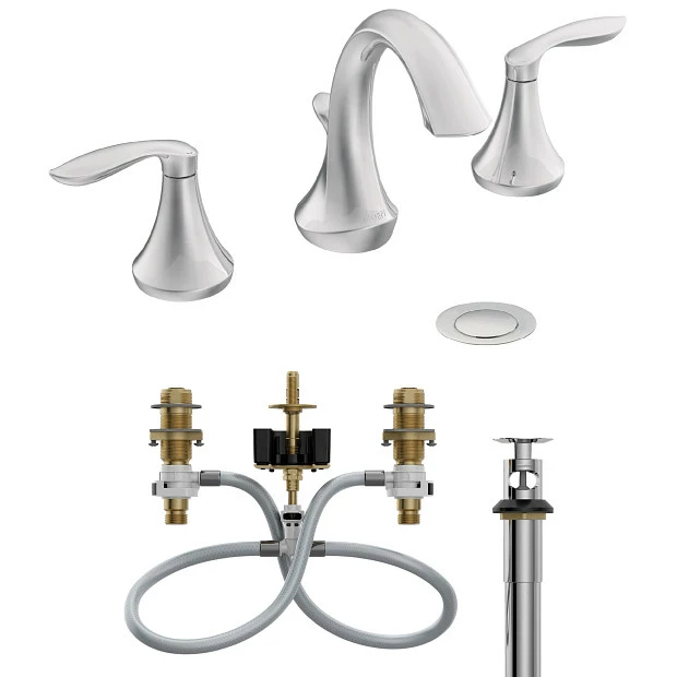 Colinet Brushed Nickel Two-handle High Arc Bathroom Faucet 10 Colinet Brushed Nickel Two-handle High Arc Bathroom Faucet - Image 8