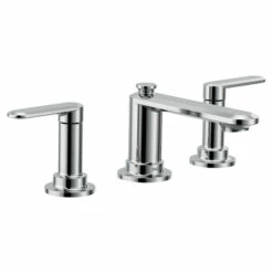 Greenfield Chrome Two-handle Low Arc Bathroom Faucet