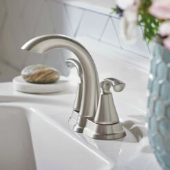 Tiffin Spot Resist Brushed Nickel Two-Handle High Arc Bathroom Faucet -Hot Sale Moen Store WS84876SRN glam1 sqcrop.tif