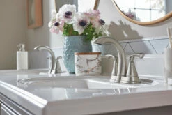 Tiffin Spot Resist Brushed Nickel Two-Handle High Arc Bathroom Faucet