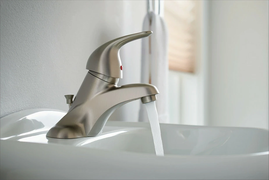Adler Spot Resist Brushed Nickel One-Handle Low Arc Bathroom Faucet 5 Adler Spot Resist Brushed Nickel One-Handle Low Arc Bathroom Faucet - Image 3