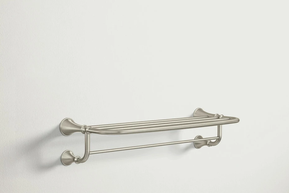 Moen Brushed Nickel 24" Towel Shelf 8 Moen Brushed Nickel 24" Towel Shelf - Image 6