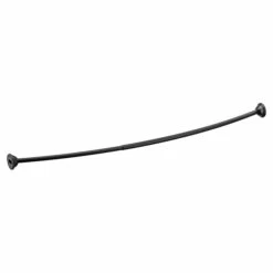 Moen Matte Black Adjustable Curved Shower Rod