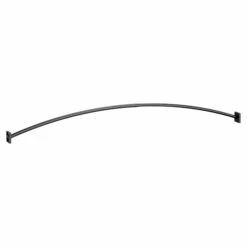 Triva Matte Black Adjustable Curved Shower Rod
