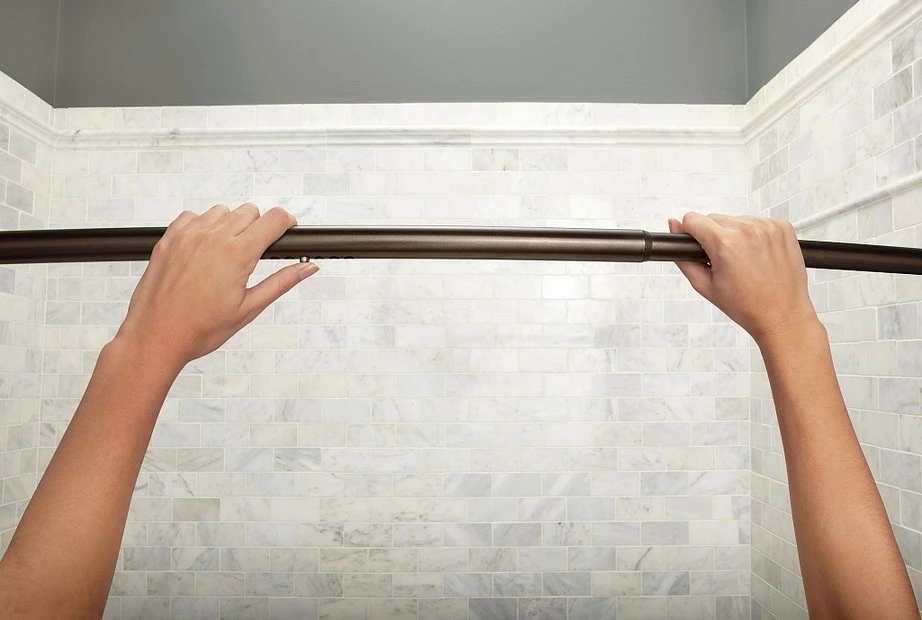 Curved Shower Rods Old World Bronze Tension Curved Shower Rod 9 Curved Shower Rods Old World Bronze Tension Curved Shower Rod - Image 7