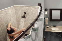 Curved Shower Rods Old World Bronze Tension Curved Shower Rod 12 Curved Shower Rods Old World Bronze Tension Curved Shower Rod -Hot Sale Moen Store csr2172owb lifestyle a.tif
