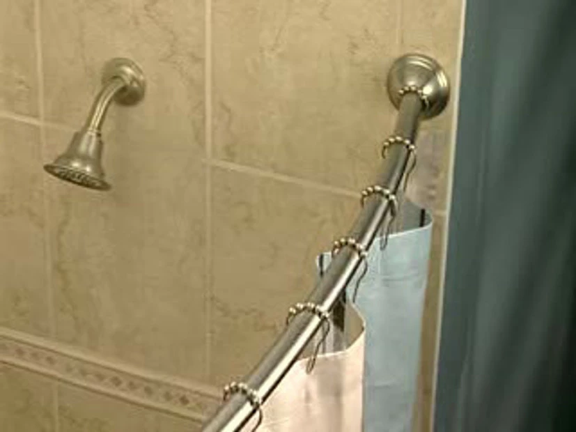 Curved Shower Rods Chrome 5' Curved Shower Rod 5 Curved Shower Rods Chrome 5' Curved Shower Rod - Image 3