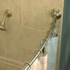 Curved Shower Rods Moen Brushed Nickel Curved Shower Rod