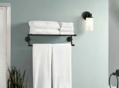Iso Matte Black Towel Shelf