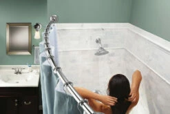 Curved Shower Rods Chrome Tension Curved Shower Rod