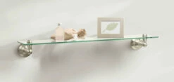 Sage Brushed Nickel Vanity Shelf