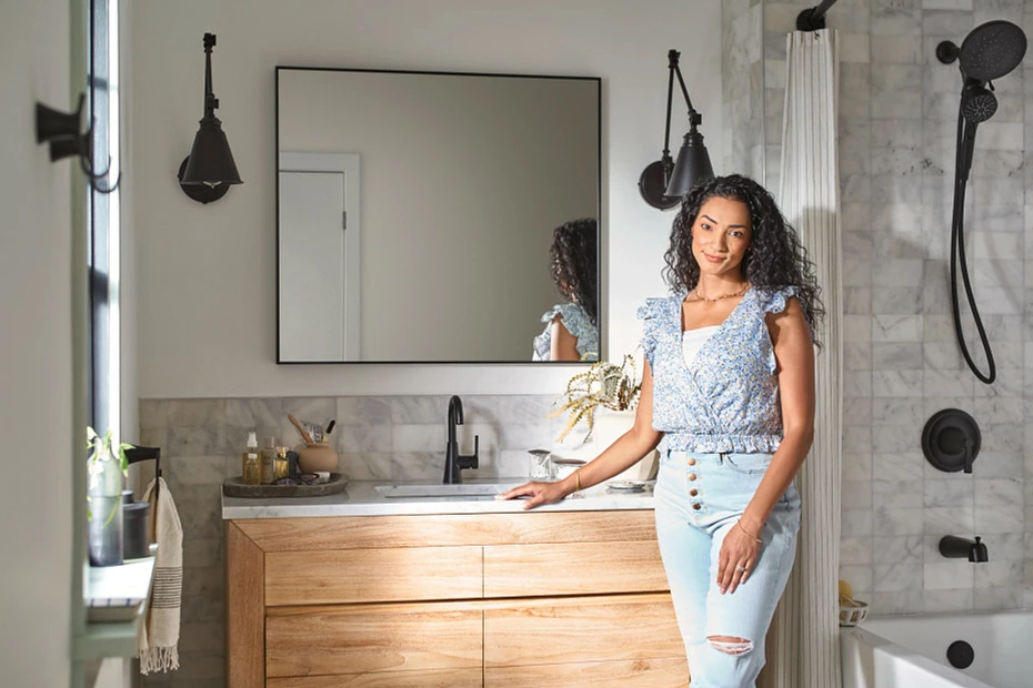 Mikah Matte Black One-handle High Arc Bathroom Faucet 6 Mikah Matte Black One-handle High Arc Bathroom Faucet - Image 4