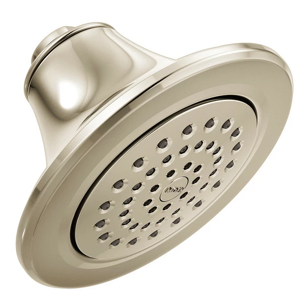 Moen Polished Nickel One-Function 5 7/8" Diameter Spray Head Eco-Performance Showerhead 3 Moen Polished Nickel One-Function 5 7/8" Diameter Spray Head Eco-Performance Showerhead