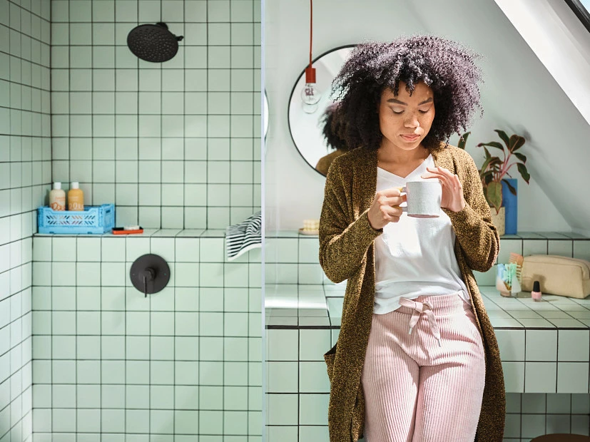 Velocity Matte Black Two-function 8" Diameter Spray Head Rainshower 3 Velocity Matte Black Two-function 8" Diameter Spray Head Rainshower