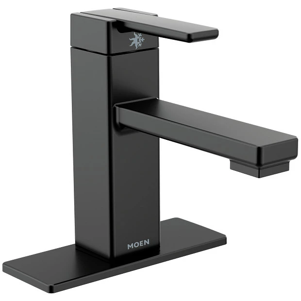 90 Degree Matte Black One-handle Low Arc Bathroom Faucet 4 90 Degree Matte Black One-handle Low Arc Bathroom Faucet - Image 2