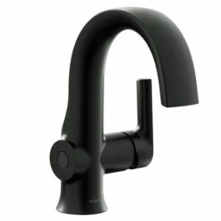 Doux Matte Black One-handle High Arc Bathroom Faucet 7 Doux Matte Black One-handle High Arc Bathroom Faucet -Hot Sale Moen Store s6910ewbl.tif