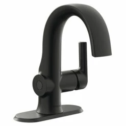 Doux Matte Black One-handle High Arc Bathroom Faucet 8 Doux Matte Black One-handle High Arc Bathroom Faucet -Hot Sale Moen Store s6910ewbl Deckplate.tif