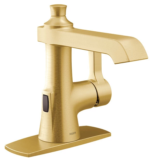 Flara Brushed Gold One-handle High Arc Bathroom Faucet 3 Flara Brushed Gold One-handle High Arc Bathroom Faucet