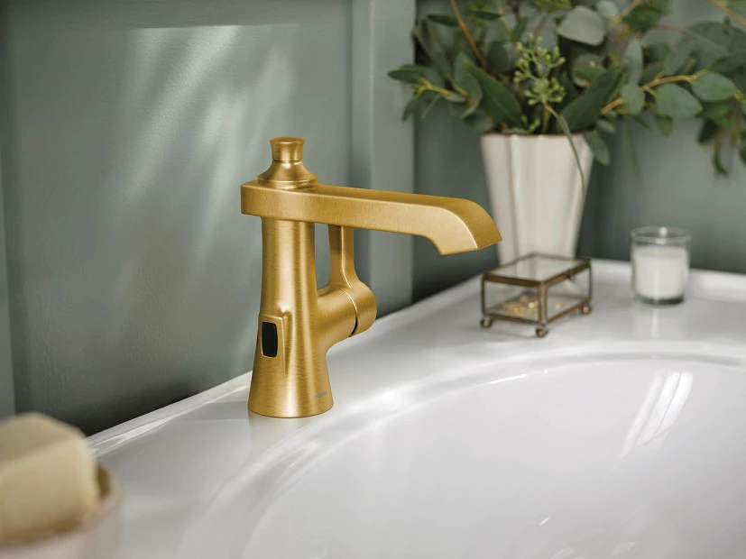 Flara Brushed Gold One-handle High Arc Bathroom Faucet 4 Flara Brushed Gold One-handle High Arc Bathroom Faucet - Image 2