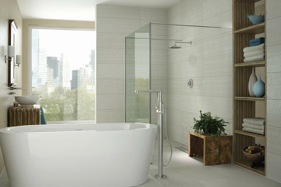 Greenfield Chrome One-handle Tub Filler Includes Hand Shower 4 Greenfield Chrome One-handle Tub Filler Includes Hand Shower - Image 2