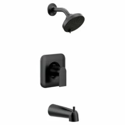 Genta LX Matte Black Posi-Temp® Eco-Performance Tub/Shower -Hot Sale Moen Store t2473epbl.tif