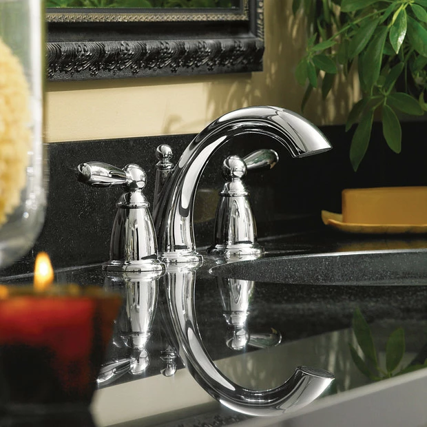 Brantford Chrome Two-Handle High Arc Bathroom Faucet 3 Brantford Chrome Two-Handle High Arc Bathroom Faucet