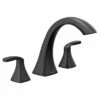 Voss Matte Black Two-handle High Arc Roman Tub Faucet -Hot Sale Moen Store t693bl.tif