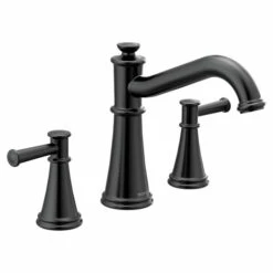 Belfield Matte Black Two-handle Non Diverter Roman Tub Faucet