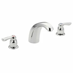 Chateau Chrome Two-Handle Low Arc Roman Tub Faucet