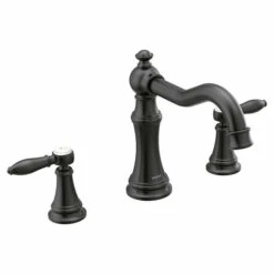 Weymouth Matte Black Two-Handle High Arc Roman Tub Faucet
