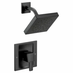 90 Degree Matte Black Posi-Temp® Shower Only
