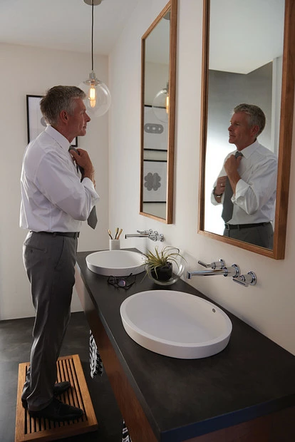 Arris Matte Black Two-Handle Wall Mount Bathroom Faucet 4 Arris Matte Black Two-Handle Wall Mount Bathroom Faucet - Image 2