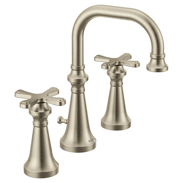 Colinet Brushed Nickel Two-handle High Arc Bathroom Faucet 6 Colinet Brushed Nickel Two-handle High Arc Bathroom Faucet - Image 4