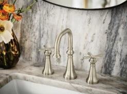 Colinet Brushed Nickel Two-handle High Arc Bathroom Faucet 13 Colinet Brushed Nickel Two-handle High Arc Bathroom Faucet -Hot Sale Moen Store ts44103bn glam.tif