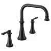 Colinet Matte Black Two-handle High Arc Roman Tub Faucet 2 Colinet Matte Black Two-handle High Arc Roman Tub Faucet -Hot Sale Moen Store ts44503bl.tif