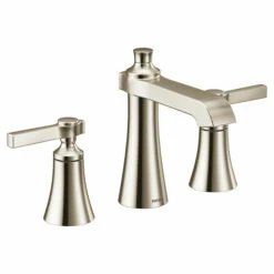 Flara Polished Nickel Two-Handle High Arc Bathroom Faucet