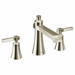 Flara Polished Nickel Two-handle High Arc Roman Tub Faucet