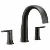 Doux Matte Black Two-Handle Non-Diverter Roman Tub Faucet -Hot Sale Moen Store ts983bl.tif