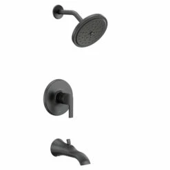 Doux Matte Black M-CORE 2-Series Tub/Shower